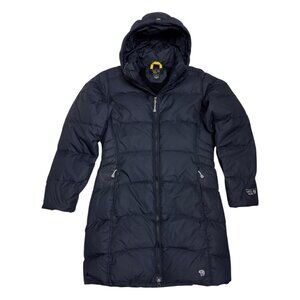 MOUNTAIN HARDWEAR Down Fill Black Winter Long Puffer Parka Coat Jacket Womens S